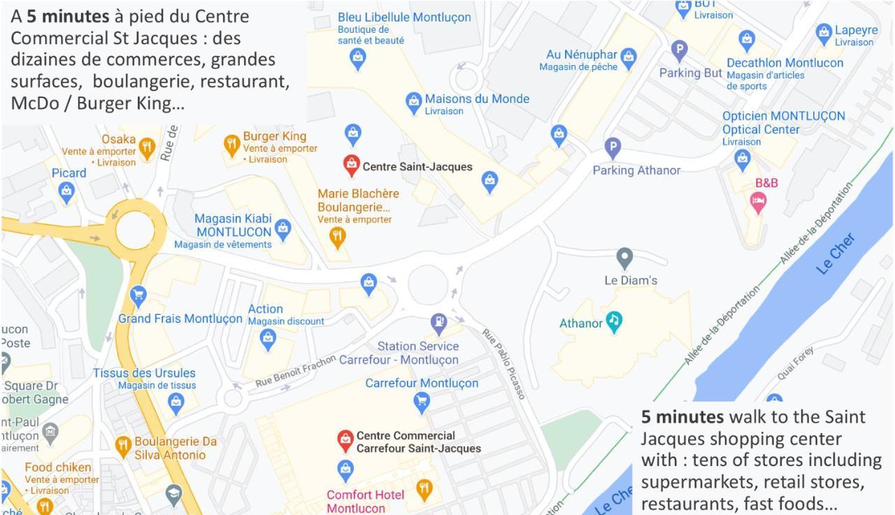 Le 44 - T2 Renove Moderne Et Confortable En Centre-Ville Montluçon Zewnętrze zdjęcie
